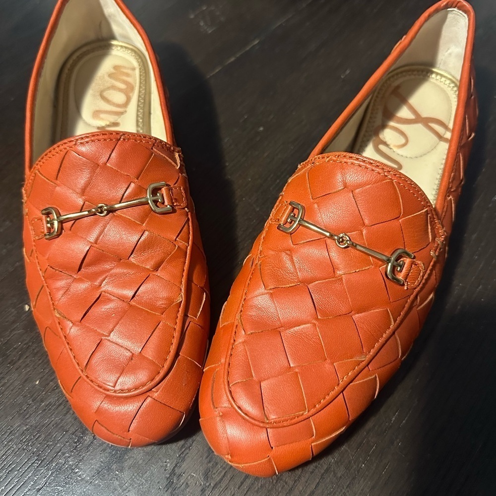 Sam Edelman Orange Woven Flats